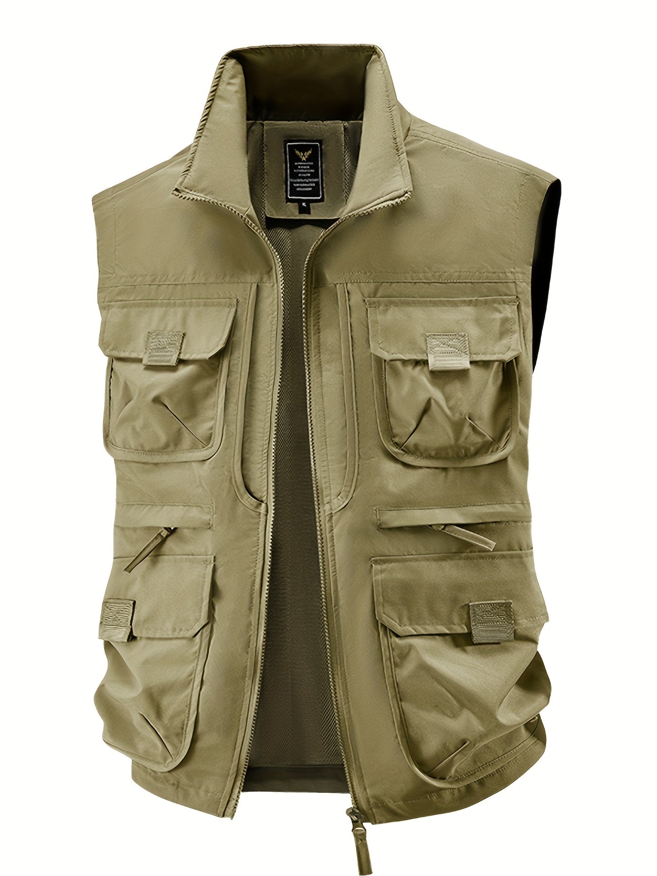 Gilet utilitaire sans manches pour homme style décontracté outdoor à poches multiples