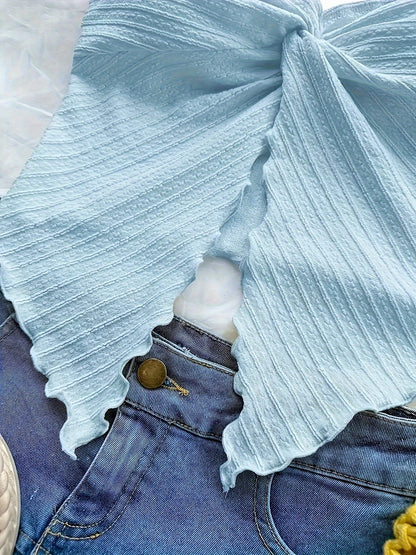 Top bustier damski w stylu eleganckiej muszki na lato, wieczór lub wakacje
