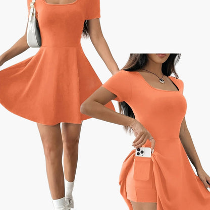 Robe courte élégante pour femme - Style décontracté et tendance, idéale pour l'été