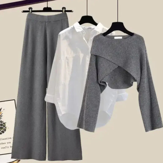 Completo elegante da tre pezzi donna – Abbigliamento casual chic per casa e uscite