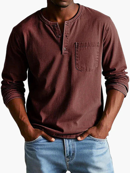 Herren-Henley-Hemd mit langen Ärmeln – Lässiger und eleganter Stil für alle Gelegenheiten
