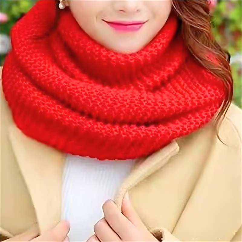 Gebreide zwarte damescol, snoodstijl, warm en comfortabel