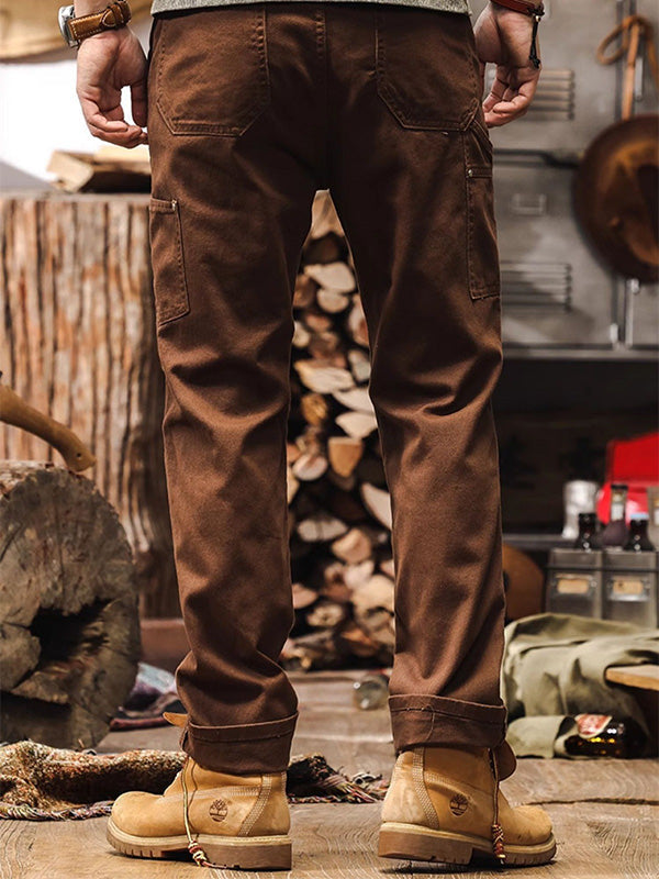 Robuste gerade Herren-Arbeitshose im Workwear-Stil, für Alltag oder Outdoor  