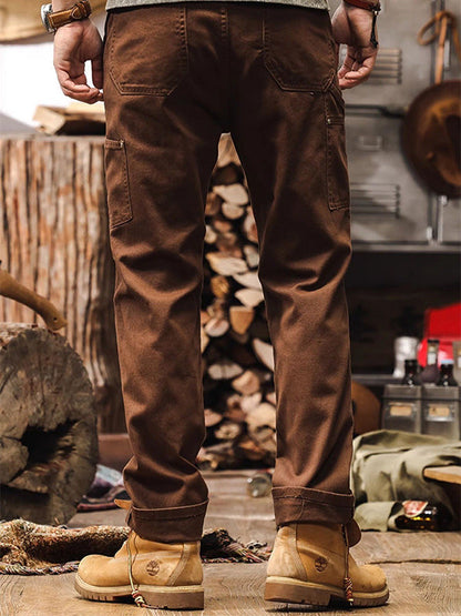 Robuste gerade Herren-Arbeitshose im Workwear-Stil, für Alltag oder Outdoor  