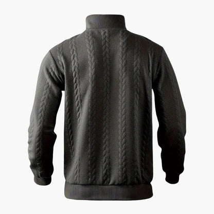 Halve rits trui voor heren, elegante gedraaide stijl voor herfst en winter