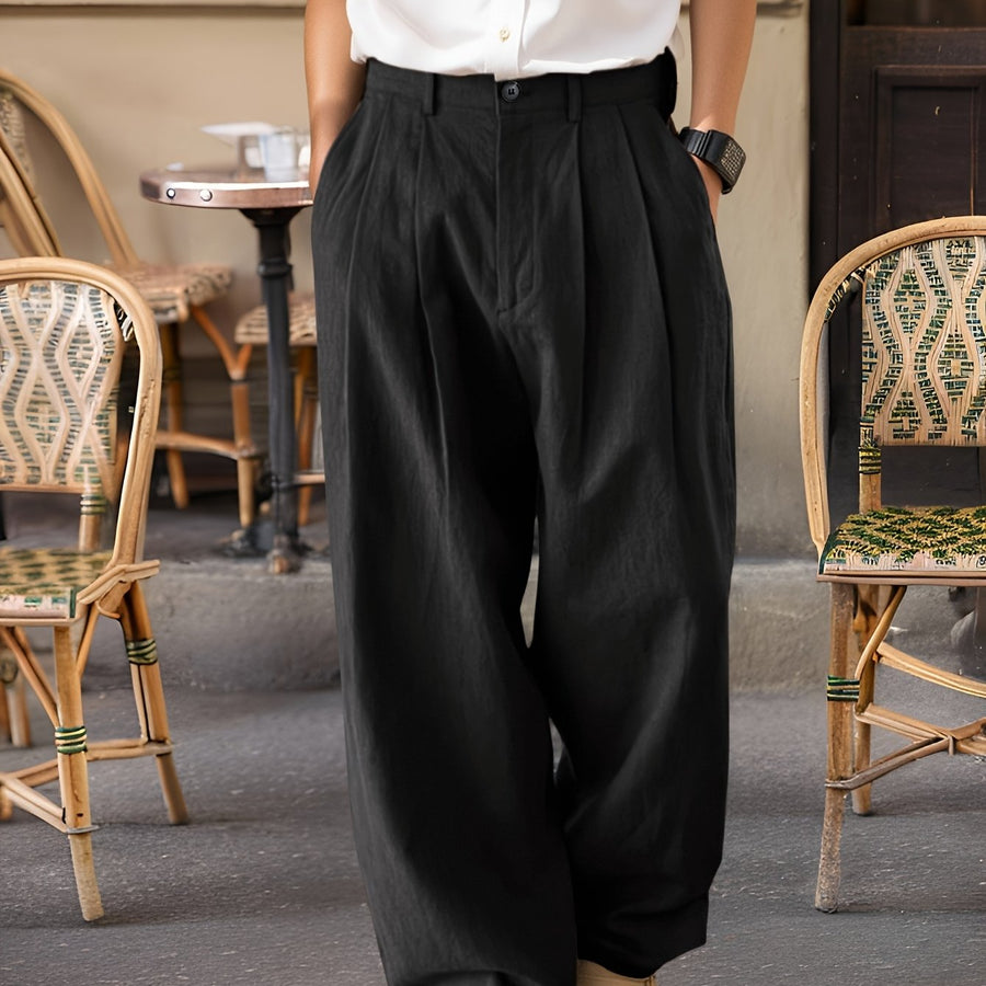 Pantalon large homme style vintage élégant pour look urbain moderne