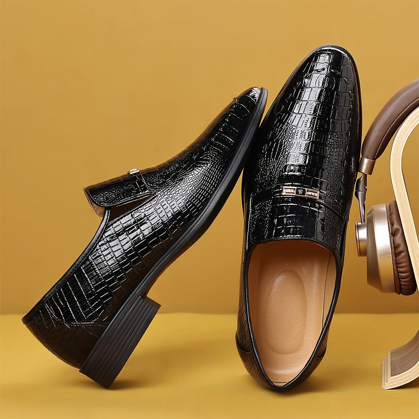 Elegante Mokassins für Herren im Krokodil-Look – urbane Eleganz und täglicher Komfort