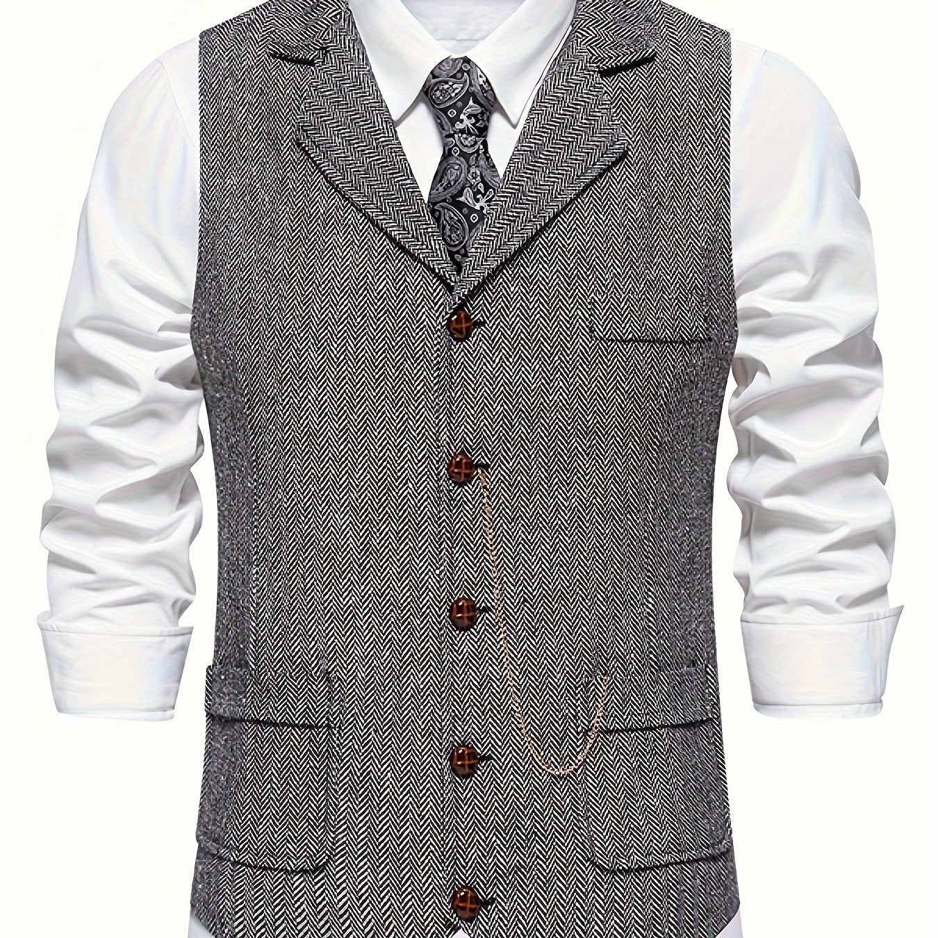 Chaleco Hombre Elegante Estilo Vintage para Atuendo Formal o Casual