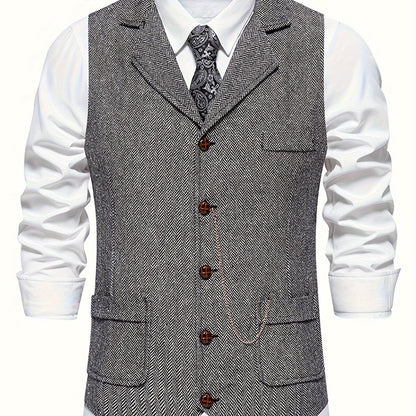 Chaleco Hombre Elegante Estilo Vintage para Atuendo Formal o Casual