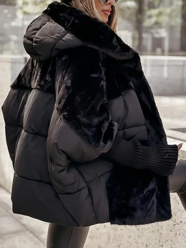 Damen-Winterjacke im urban-chicen Steppstil mit Kapuze, ideal für kalte Tage