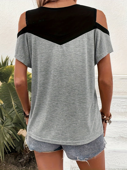 Top casual con spalle scoperte da donna, stile urbano moderno