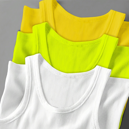 Débardeur côtelé homme style sport pour entraînement et superpositions quotidiennes