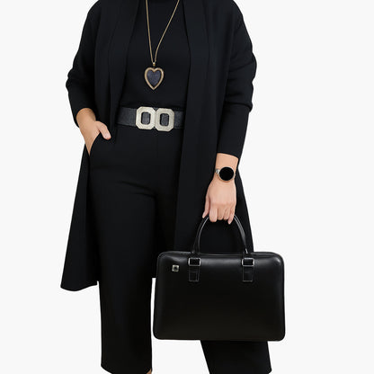 Ensemble 3 Pièces Femme Élégant Style Minimaliste Polyvalent pour Bureau et Loisirs