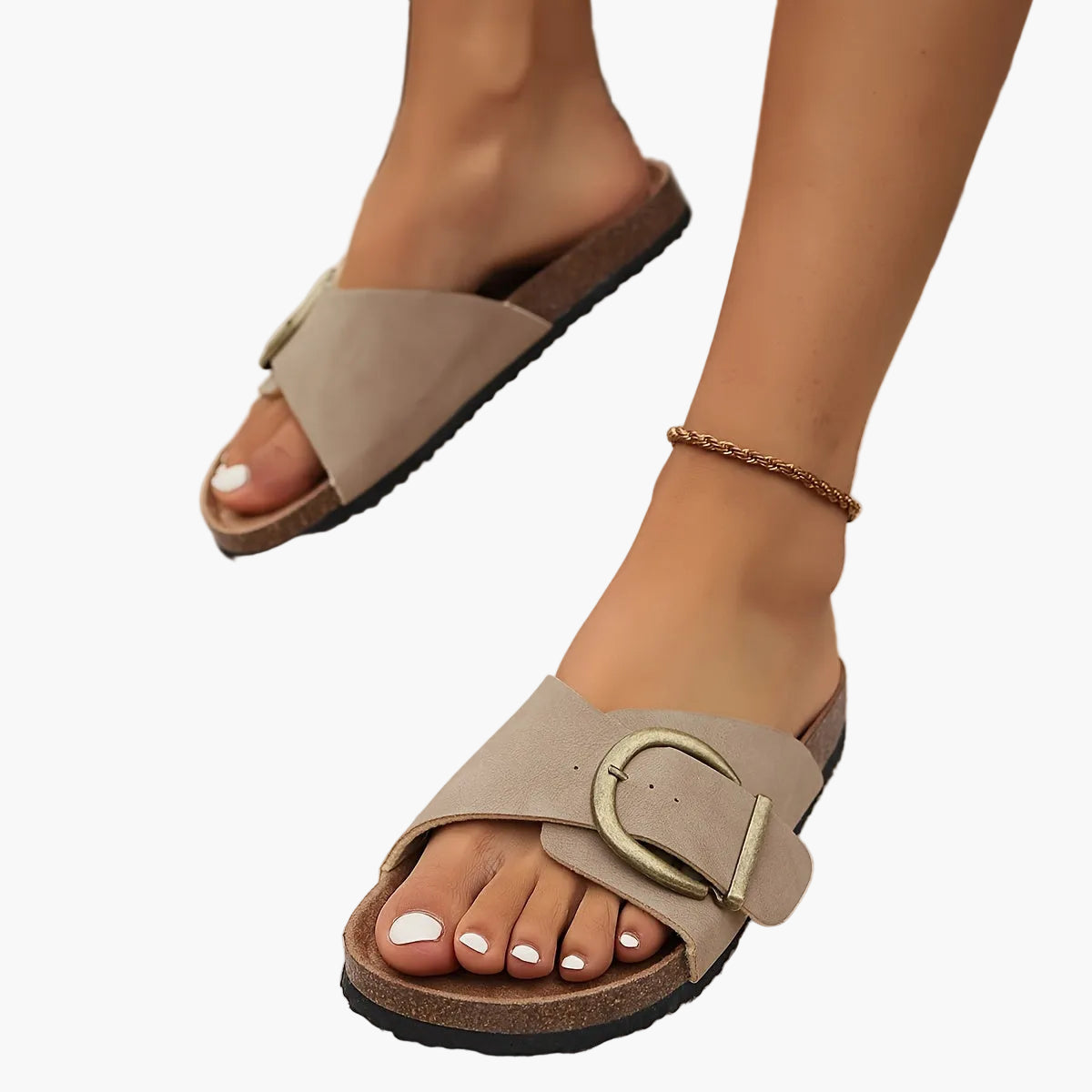 Sandales Femme Décontractées à Boucle Style Été pour Confort Quotidien
