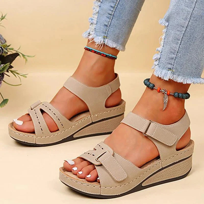 Sandales compensées ergonomiques femme – style décontracté et confort au quotidien