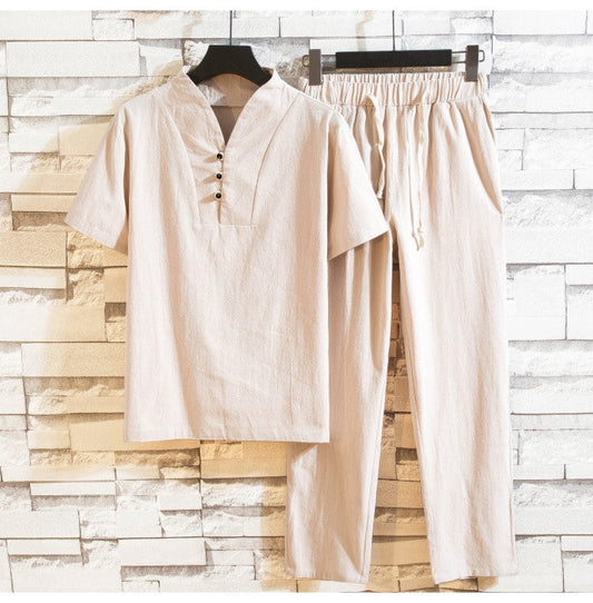 Men's Modern Style Short Sleeve Casual Summer Set