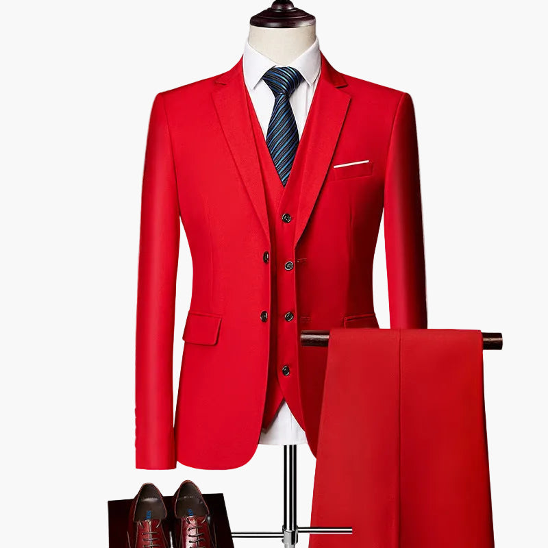 Costume Homme 3 Pièces Coupe Moderne pour Mariage et Affaires
