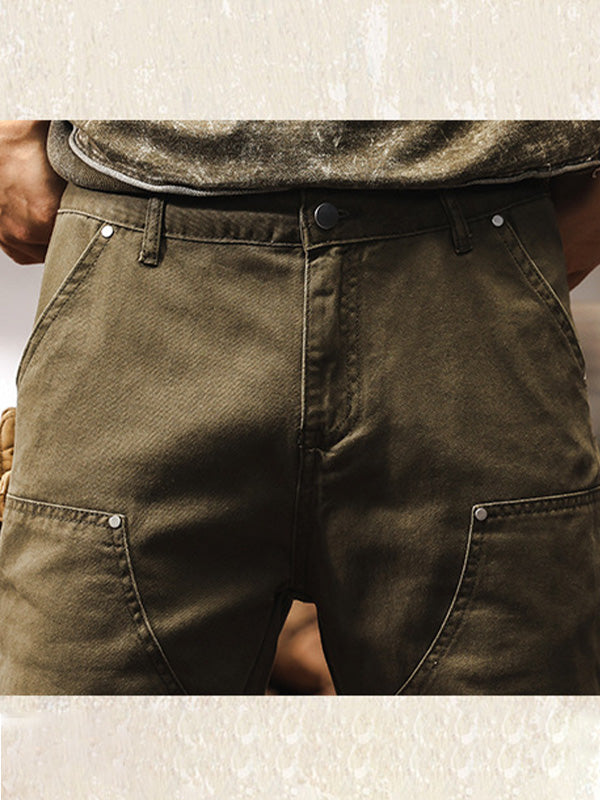 Robuste gerade Herren-Arbeitshose im Workwear-Stil, für Alltag oder Outdoor  