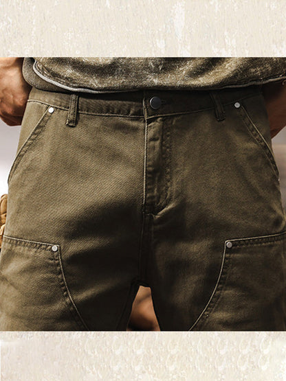 Robuste gerade Herren-Arbeitshose im Workwear-Stil, für Alltag oder Outdoor  