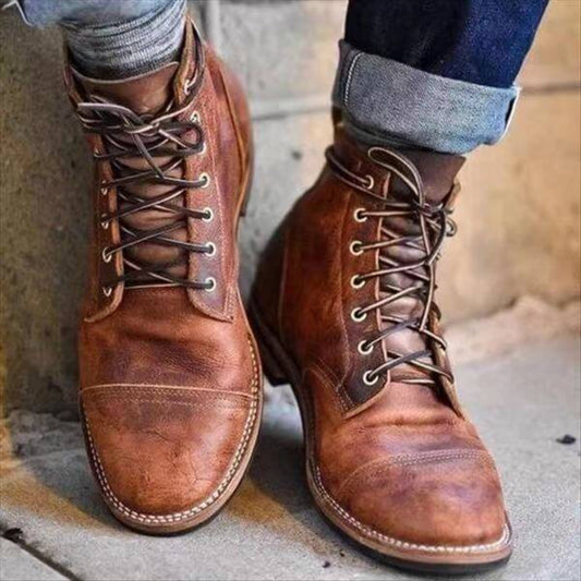 Bottes en pour homme style décontracté et élégant – Chaussures montantes robustes