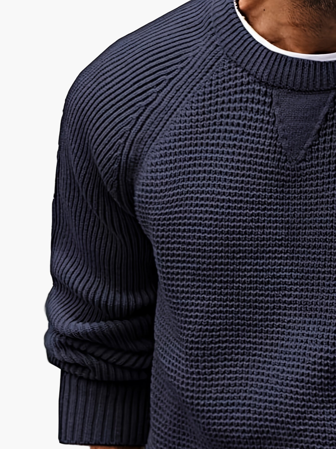 Men's vintage style round neck sweater – Casual pullover for all seasons