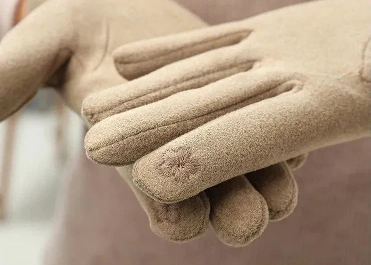 Women's Winter Gloves with Chain or Pom-Pom Embellishment