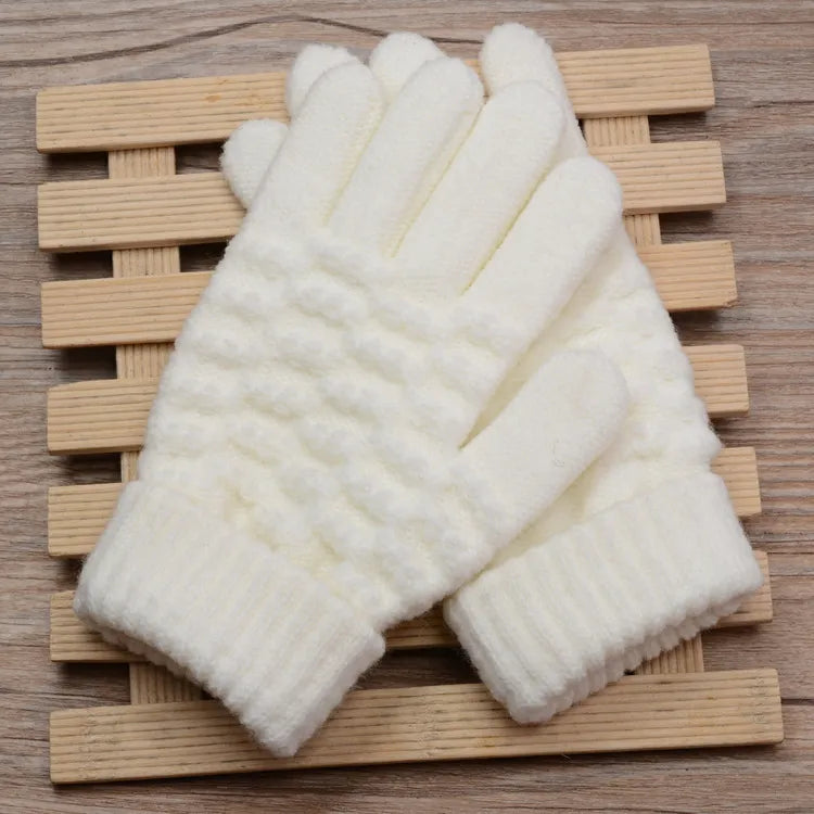 Gebreide winterhandschoenen met touchfunctie, compatibel met schermen, unisex