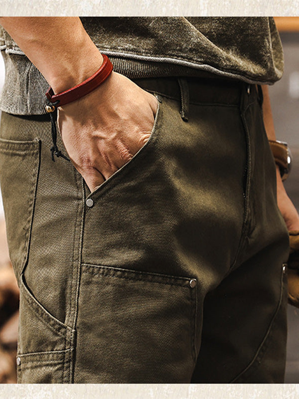 Robuste gerade Herren-Arbeitshose im Workwear-Stil, für Alltag oder Outdoor  