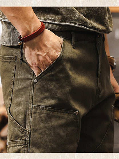 Robuste gerade Herren-Arbeitshose im Workwear-Stil, für Alltag oder Outdoor  