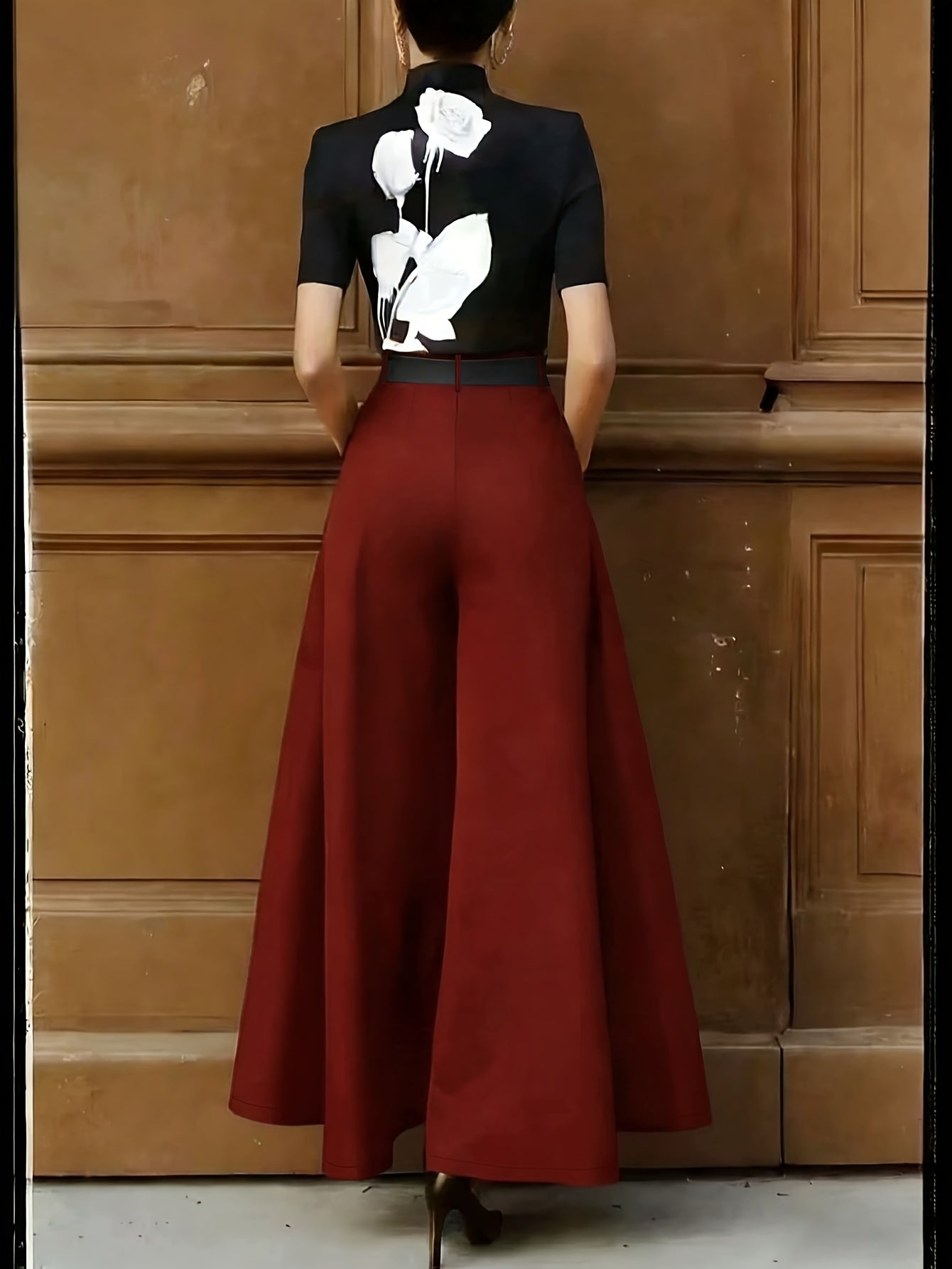 Weite Damenhose im eleganten Stil für formelle und alltägliche Anlässe  