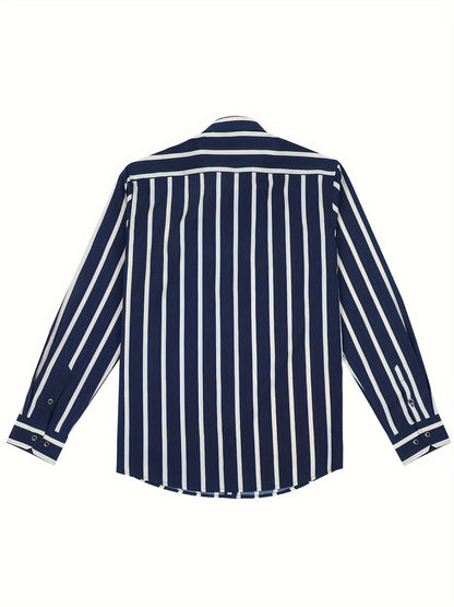 Chemise à rayures style décontracté pour homme – Idéale pour sorties et occasions décontractées