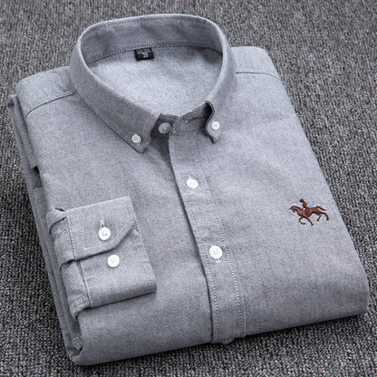 Jack – Chemise blanche oxford à manches longues