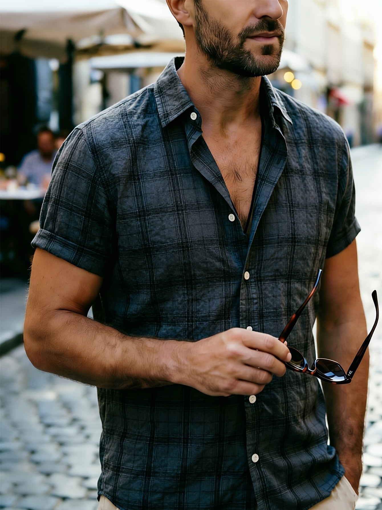 Casual geruit overhemd voor heren – Veelzijdige zomerse stijl
