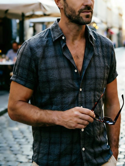 Casual geruit overhemd voor heren – Veelzijdige zomerse stijl