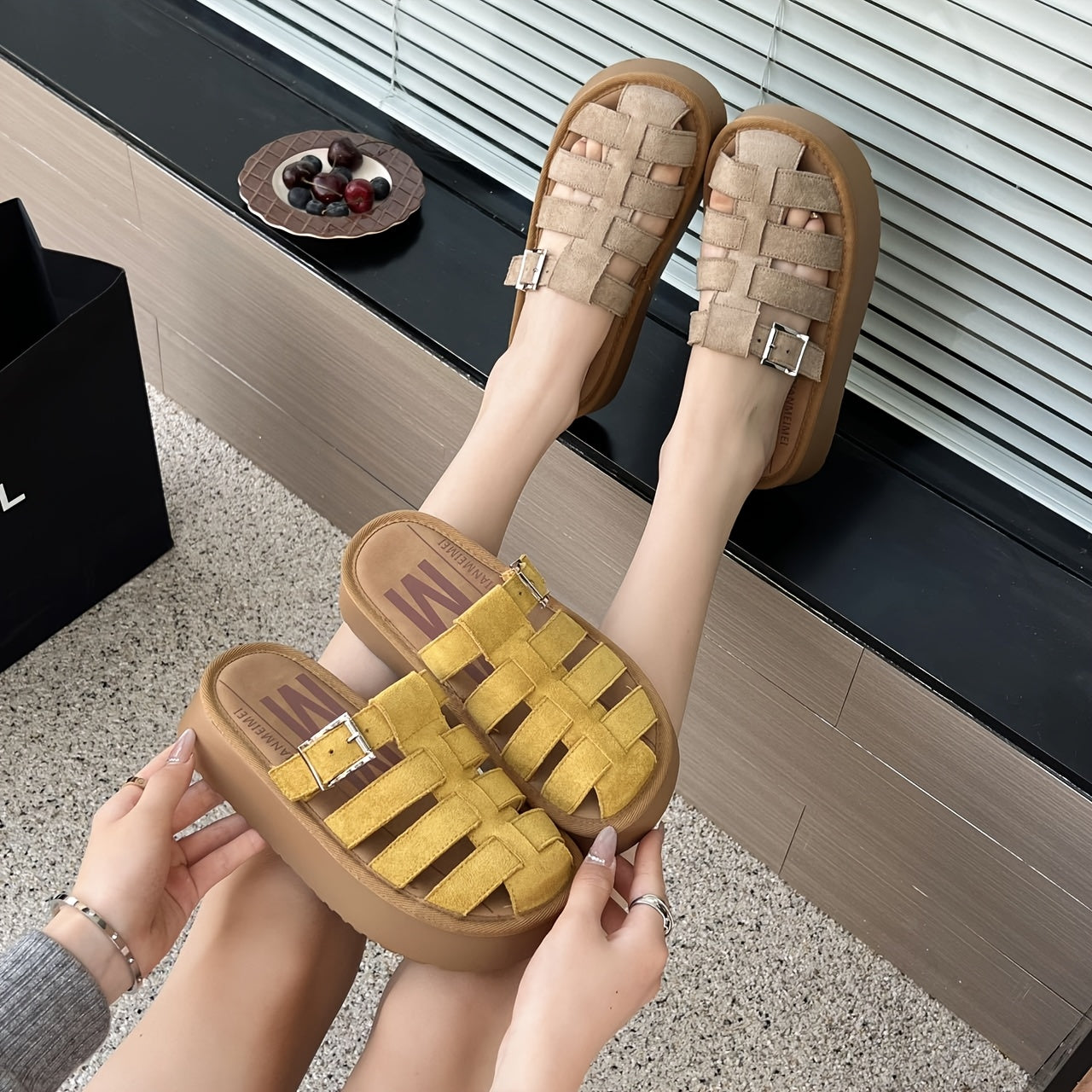 Sandales Femme Style Pêcheur à Plateforme Moderne – Tendance Décontractée et Élégante