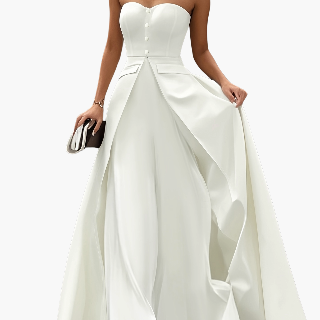Abito da sera elegante donna bustier stile principessa per occasioni speciali