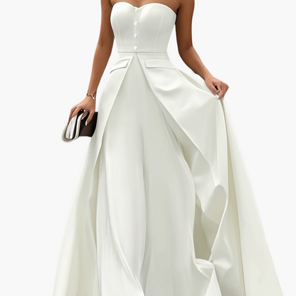 Abito da sera elegante donna bustier stile principessa per occasioni speciali