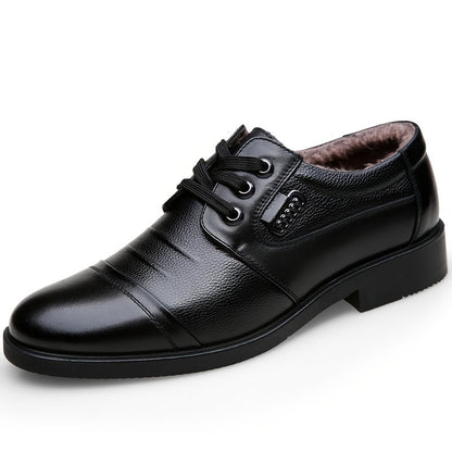 Chaussures homme à lacets doublées chaudes marron foncé