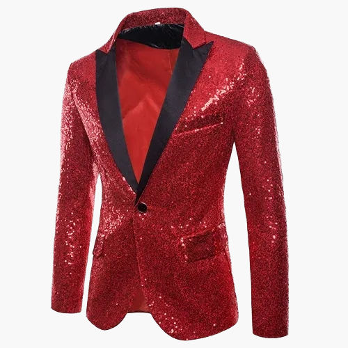 Giacca da sera uomo stile smoking, motivo geometrico brillante, ideale per feste ed eventi eleganti