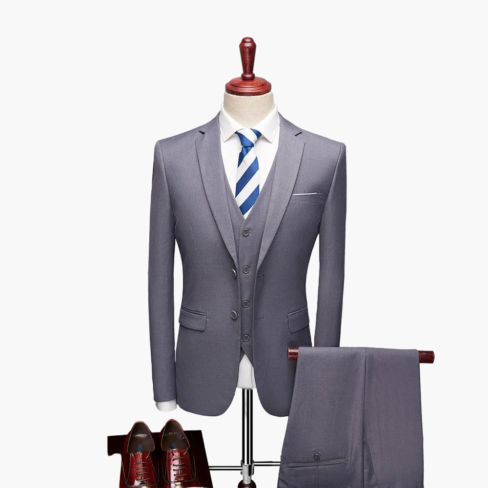 Costume Homme 3 Pièces Coupe Moderne pour Mariage et Affaires