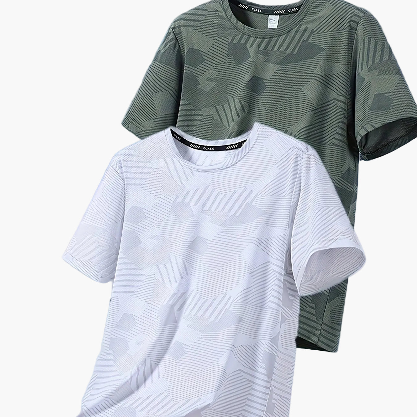 Atmungsaktives Herren-T-Shirt im tropischen Casual-Stil, kurzärmelig – 2er-Pack, ideal für den Sommer  