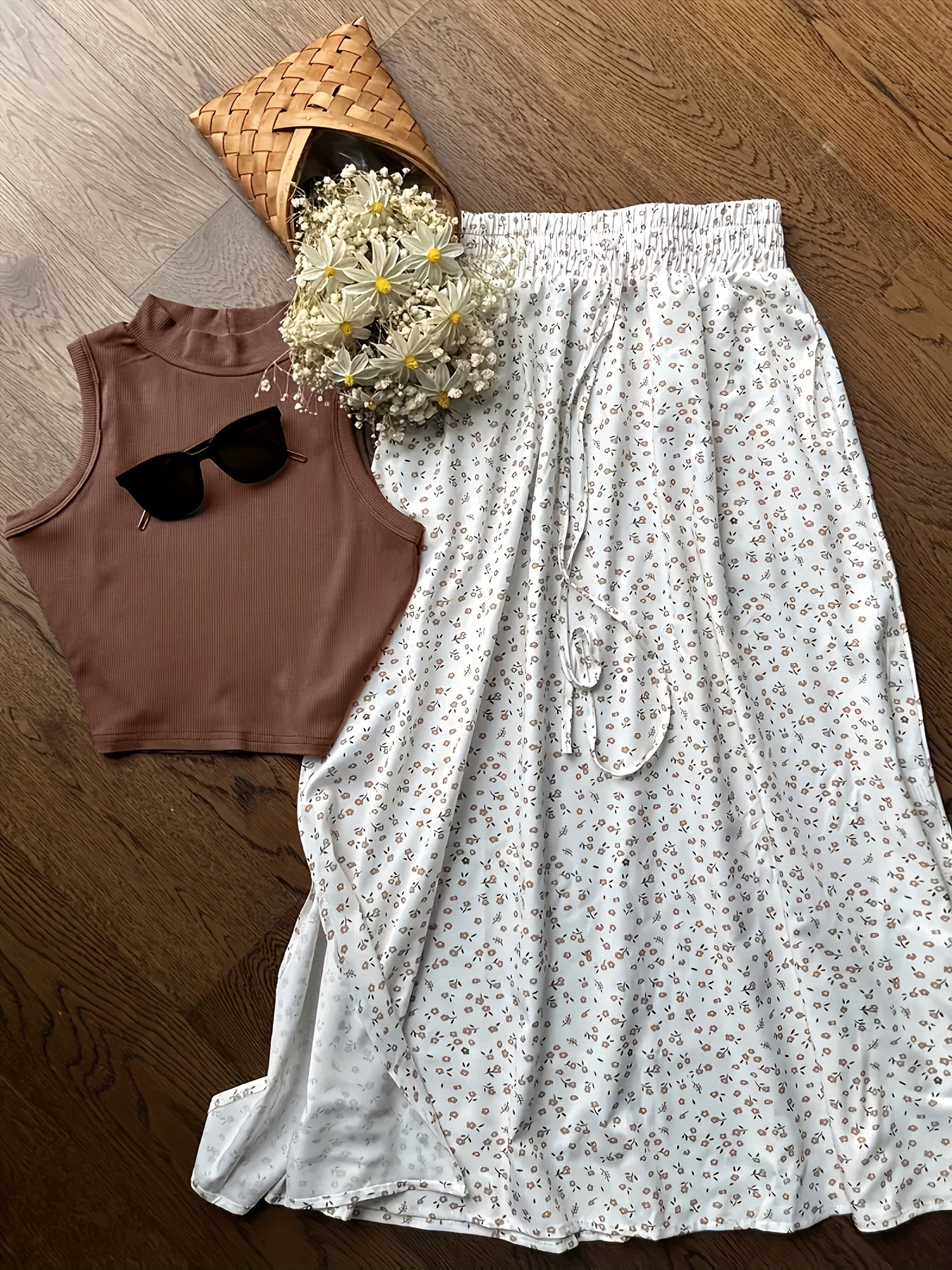 Camiseta sin mangas para mujer estilo elegante con cuello alto para primavera/verano