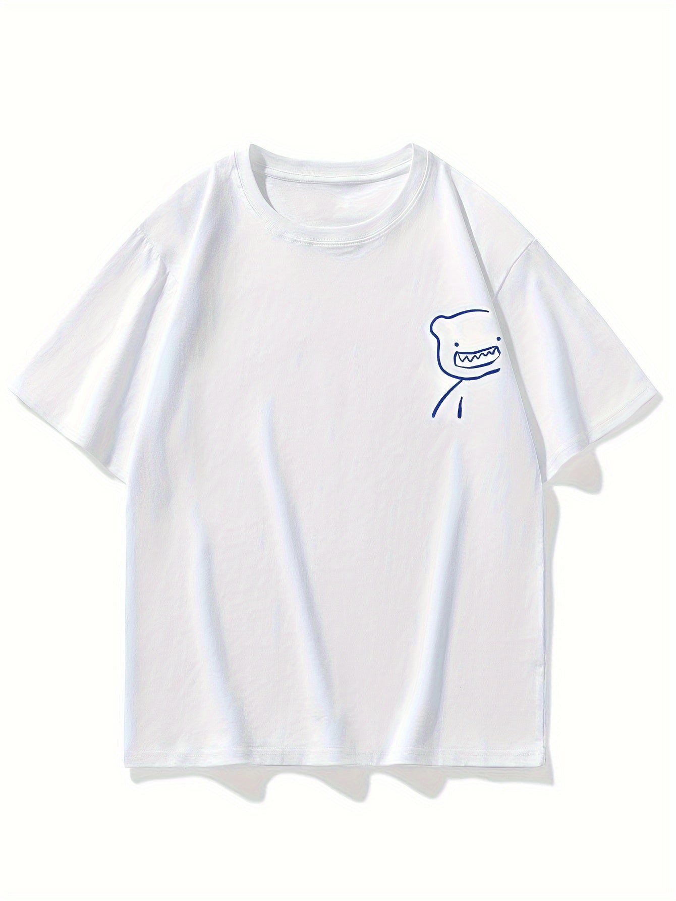 T-shirt décontracté oversize homme motif graphique ours style streetwear