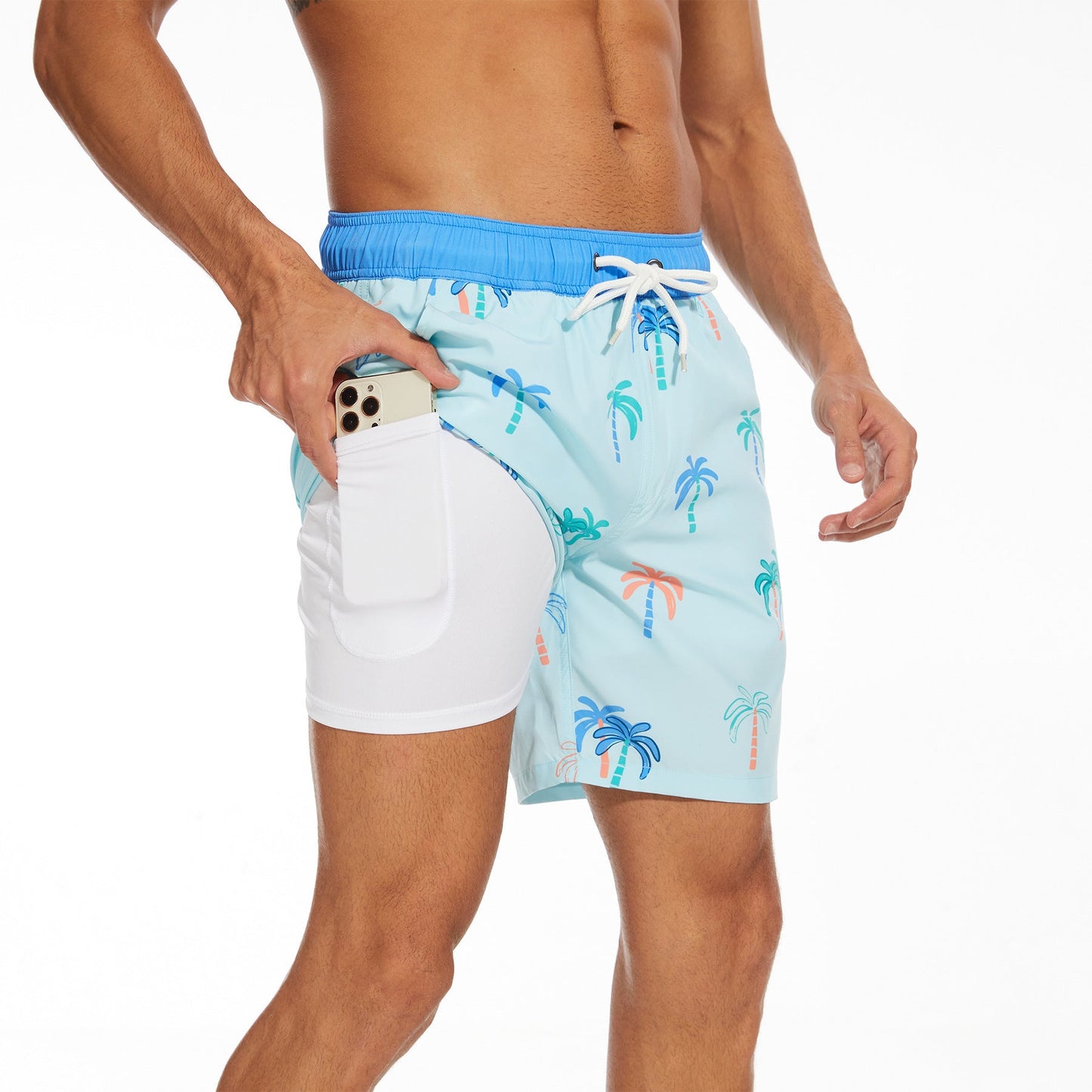 Costume da bagno uomo stile sportivo con tasca integrata – Ideale per spiaggia e attività estive