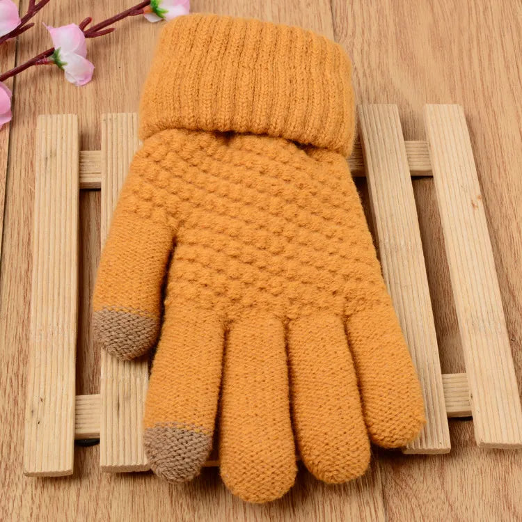 Gebreide winterhandschoenen met touchfunctie, compatibel met schermen, unisex