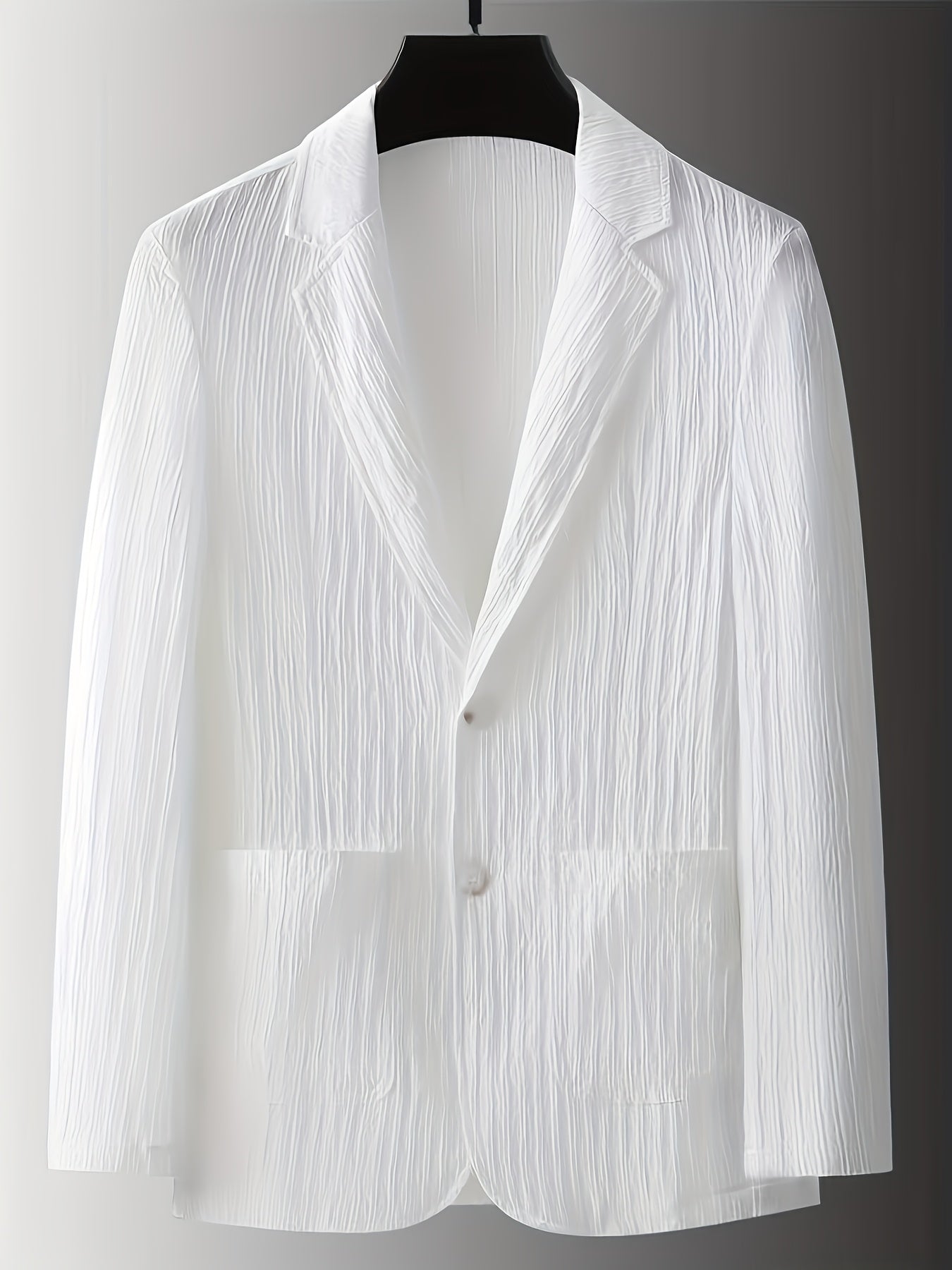 Elegant men's striped casual-style blazer for spring/summer