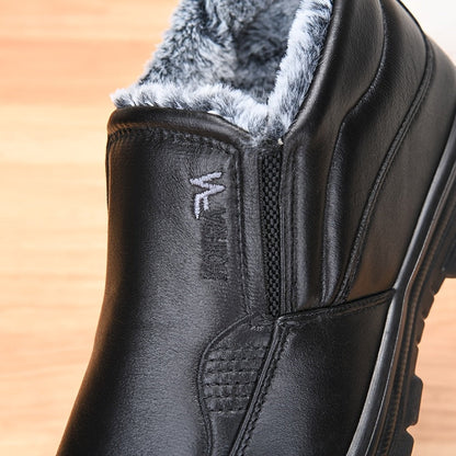 Bottes courtes homme fourrées marron foncé antidérapantes