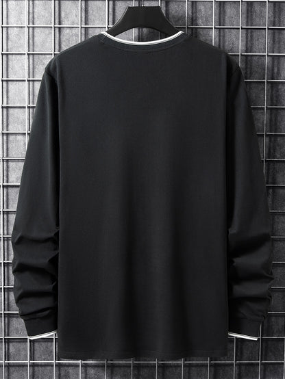 T-shirt Homme Manches Longues Col Rond Imprimé Chicago