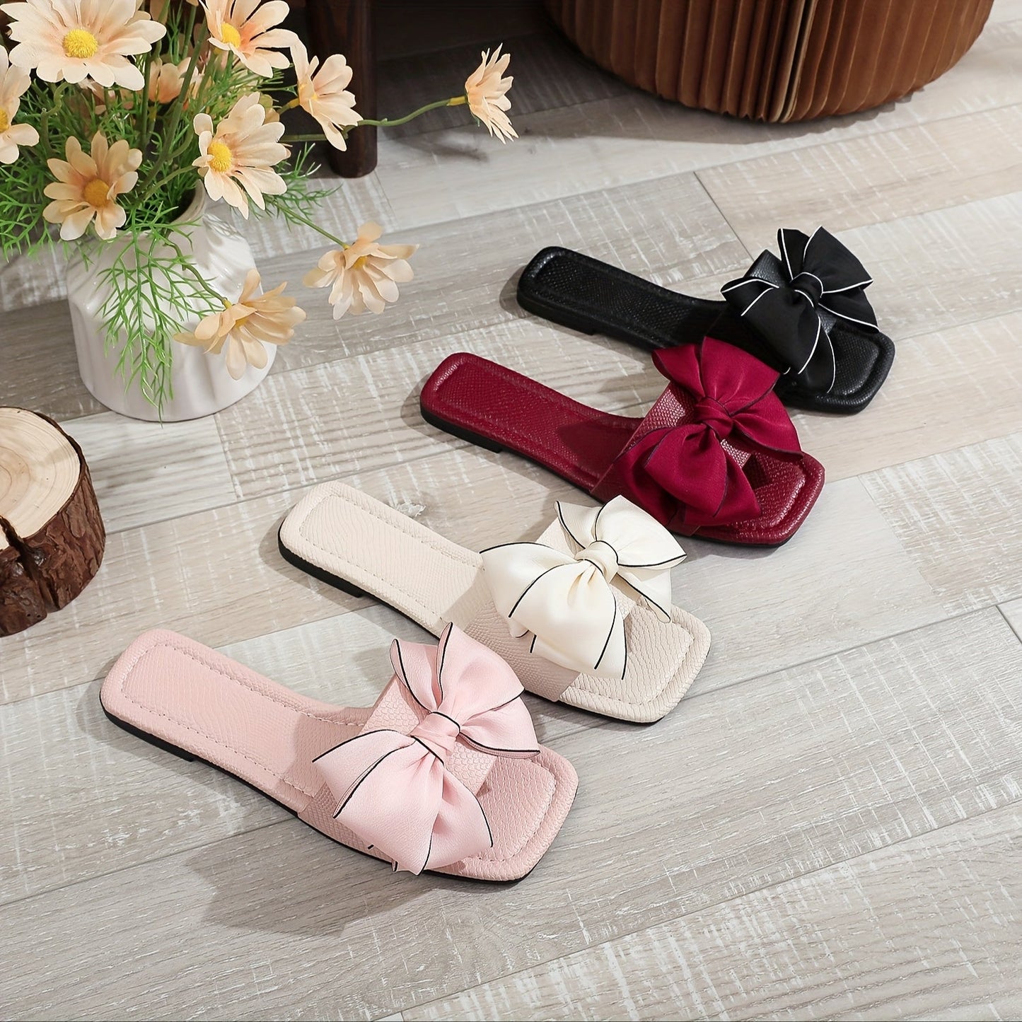 Platta sandaler med knut i feminin stil för kvinnor – eleganta och bekväma för sommaren och avslappnade utflykter