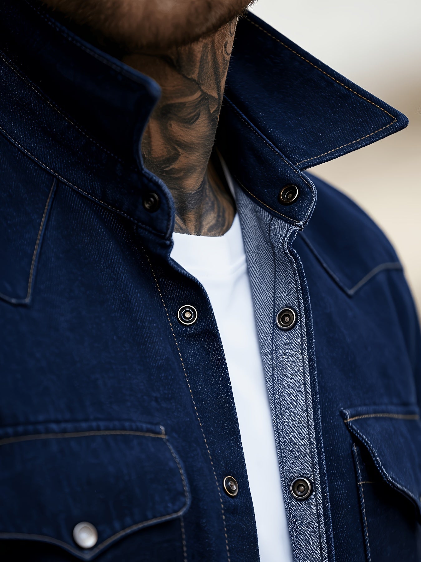 Chemise casual à boutons pour homme style urbain tendance